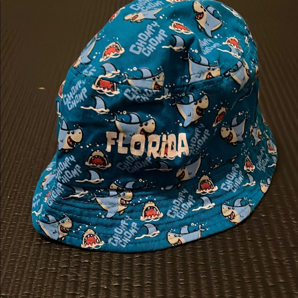 Florida Kids Blue Shark Bucket Hat